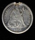 1875 Love Token Engraved Sw Ws Design Silver Liberty Seated Dime 10c Ten Cent