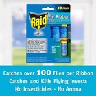 Pack Of 10 Fly Ribbon Insect Trap Sticky Glue Catcher Strip Traps Kitchen   Food 
