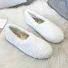 Lambwool Moccasins Winter Cotton Shoes Women Warm Plush Curly Sheep Fur Flats