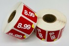 2 Rolls Of 1000 1 5 x1   8 99 Product Price Point Red   Yellow Labels Stickers  