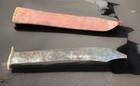 Vintage Philippine Bolo Machete Knife W  Leather Sheath Marked Philippines