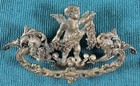 Antique Victorian Cherub Putti Cast Brass Drawer Pull Ornate Hardware 3    Mount