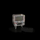 Miniature Dollhouse Working Retro Television Clear Tv 1 12 Scale W  Remote