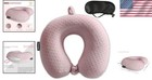Luxurious Pink Travel Neck Pillow - Memory Foam U-shape Support For Comfort