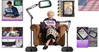 Black Floor Magnifying Lamp With 5 Color Temperatures