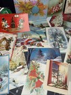 Lot Of 50 Vintage Used Christmas Greeting Cards  2