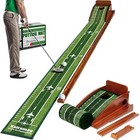 Indoor Golf Putting Green Mat W  Automatic Ball Return System Practice Aid New