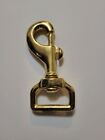 3  Solid Brass Swivel Snap Hook 1  Square Hole Bolt Action  Clasp Clip 10 Count