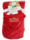 Little Me Teddy Bear Security Blanket   Red Blanket My First Christmas Gift Set