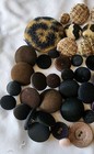 Mixed Lot Of Fabric Covered Vintage Buttons