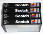 Scotch Cx 90 Audio Cassette Tapes Normal Bias 90 Min New Lot Set Of 4 Vintage