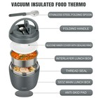 Itslife 32oz Insulated Soup Thermo  Vacuum Stainless Steel Food Jar M  Gray 