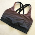 Lululemon Double Gradient Yum Yum Pink Alberta Lake Black Strappy Energy Bra 4
