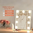 Vanity Mirror With Lights For Desk     9 Led  Touch Sensor  Hollywood Style Makeup