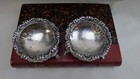 Antique Victorian American Gorham Sterling Silver Rose Repousse Open Salt Cellar