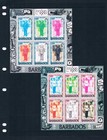  3 50 Scott Value - 1980 Barbados Uniforms 2 S s Postal Workers Cv Mnh Nh Umm