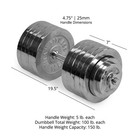 Titan Fitness 200 Lb Adjustable Chrome Dumbbell Set  Pair Of 100 Lb Dumbbells