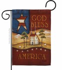 God Bless America Garden Flag Star Stripes Patriotic Decorative Gift Yard Banner