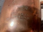 Vintage Copper Advertising Mug Atlas Sales Co  Sioux City Iowa Antique Rare