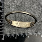 Vintage Silver Bracelet Alpaca Mexico Pink Floral Hinged Inlay Abalone