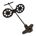 Antique 17 5  Cast Iron Industrial Textile Factory Spool Holder