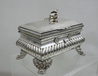 Fine Antique Silver Jewelry Table Box Rose Finial Germany Berlin Sterling 1830 s
