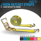 Usa Heavy Duty 2  X 40  50  60  Ratchet Strap J Hook Flatbed Truck Farm Tie Down