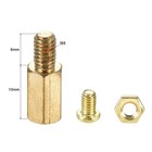 10sets M4 Hex Brass Standoff Spacer 10mm 6mm Male-female Screw Nut Kit