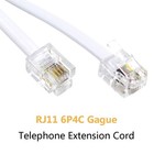Telephone Extension Cord 10ft Rj11 Line Cable With Inline Coupler For Landline