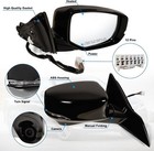 Right Passenger Side Mirror Fits 2013-2017 Honda Accord With Power Glass Heated