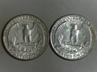 1964-d 25c Washington Quarters Lot Of 2 Coins