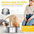 Stainless Steel Cat Water Fountain 3l 101oz With 7 Filters - Pet Water Dispenser