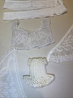 Lot Of 6 Antique Lace Crochet Pieces Collars Doll Dress