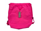 Adidas By Stella Mccartney Gym Sack Backpack Pink Bag Pocket Zippers Kf3532 Nwt