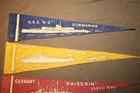 Five 11  In Length Original Ww1 Felt Pennants Of U s   France   Germany Ships