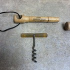7pc Wooden Corkscrew Lot Korbel 2 Italy Bell Cap Faux Amber Bakelite Barware