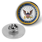 United States Navy Tie Tac  Hat Pin  Badge  Military Emblem Lapel Pin - Silver