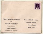 Uk  Us  Mauritius 1939 Five Cents Mauritius Postal Cover First Flight