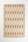 Vintage Wool Plaid Neutral Tufted Rug By Anthropologie - Handmade Wool Area Rug