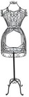 Black Metal Adjustable Wire Frame Dress Form Stand  Mannequin Garment Rack