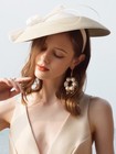 Elegant Women s Straw Wide Brim Hat For Wedding church kentucky Fascinators Hats
