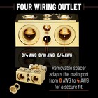 2x Car Battery Terminal Clamp Post 0 4 8 10 Ga Awg Gauge Positive Negative Port