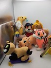 Dream Pets Lot Of 9 Vintage Dakin Plush Cute Animal Tiger Cats Donkey Japan 