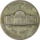 1944 S Jefferson Wartime Silver Nickel Circulated 5c Coin Collectible