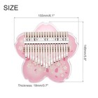  17 Keys Thumb Piano transparent Petal Portable Finger Piano With Carry Box 