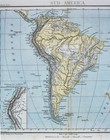 1875 Lange Map - South America Physical - Andes Amazon Pampas Brazil Argentina 