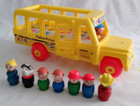 Fisher Price Vintage Little People  School Bus With 7 People  192 - Fpb030
