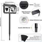 Solar Address Sign Light 3 Color 2 In 1 Outdoor Wireless House Number Stake Lamp