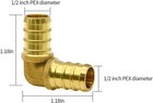 25 Pack 1 2    Pex Fittings  Brass Fitting For Pex Tubing Pipe 25    1 2  Elbow