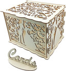Rustic Wooden Wedding Card Box With Lock  Foldable Diy Card Holder For Wedding R